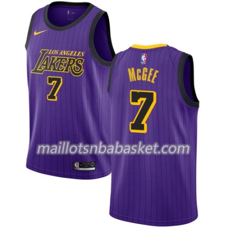 Maillot Homme Los Angeles Lakers JaVale McGee 7 2018-19 Nike City Edition Pourpre Swingman